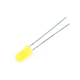 Yellow 5mm diffused LEDs (10 pcs)