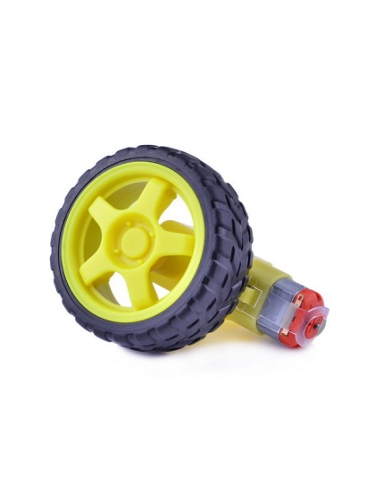  TT-02 DIY Car Model TT Motor w/ Wheel - Black   Yellow