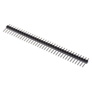 2.54mm Pitch Single Row Pin Header 40-PIN - Black