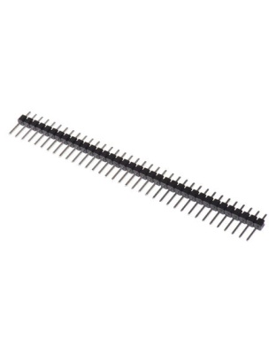 2.54mm Pitch Single Row Pin Header 40-PIN - Black