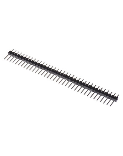 2.54mm Pitch Single Row Pin Header 40-PIN - Black