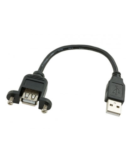 Panel Mount - USB A Male to USB A Female 25cm