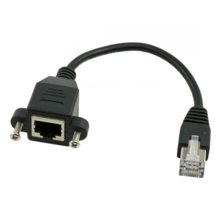 Panel Mount Ethernet - RJ45 Male to RJ45 Female