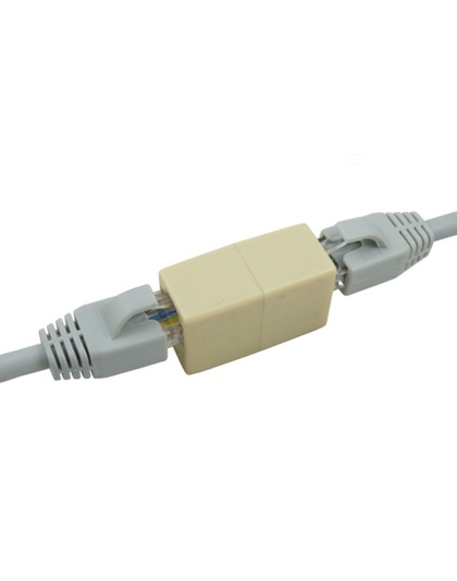 RJ45 Cat5e Straight Network Cable Ethernet LAN Coupler white