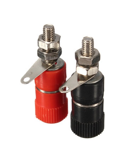 4Pcs Speaker Terminal Binding Post Banana Plug Socket Connector