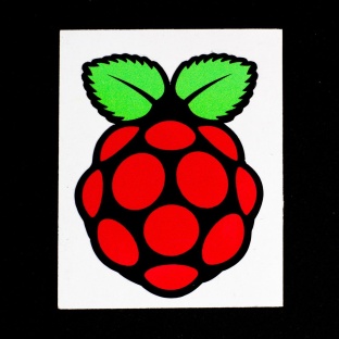 Raspberry Pi logo large sticker set of 6