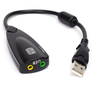 USB Audio Input/Output Dongle black
