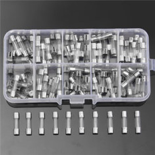 100Pcs 5x20mm Quick Blow Glass Tube Fuse Assorted Kit 0.2 - 20A