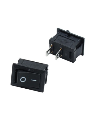 10mmx15mm Spst 2pin On/off G130 Boat Rocker Switch 3A/250V Black
