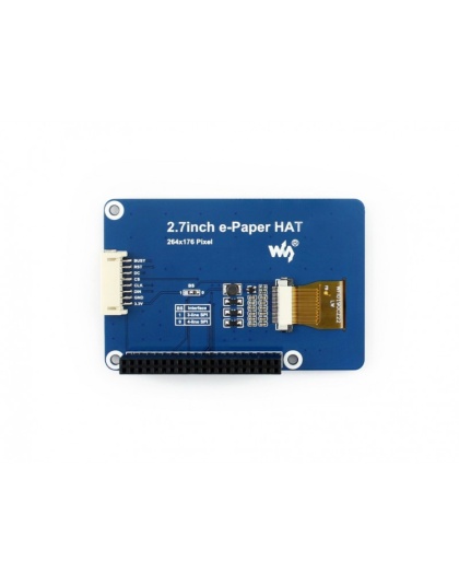 WS 264x176, 2.7 inch Black E-Ink display HAT for Raspberry Pi