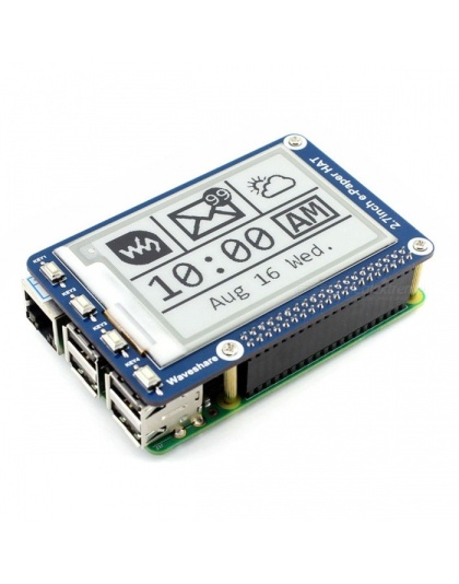 WS 264x176, 2.7 inch Black E-Ink display HAT for Raspberry Pi