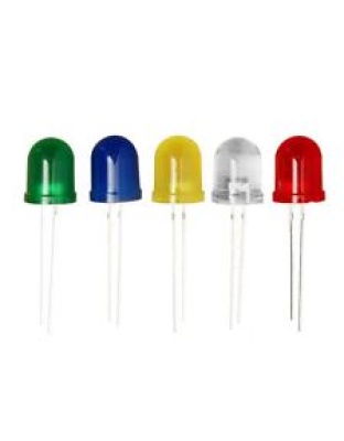 10mm F10 Red Yellow Blue Green White Diffused Bright 5K MCD LED Diode (10)
