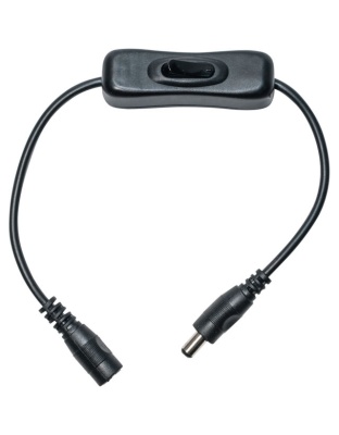 5V/12V Male to Female Barrel Power Extension Cable with Switch 5.5x2.1mm  26cm