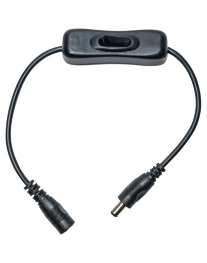 5V/12V Male to Female Barrel Power Extension Cable with Switch 5.5x2.1mm  26cm