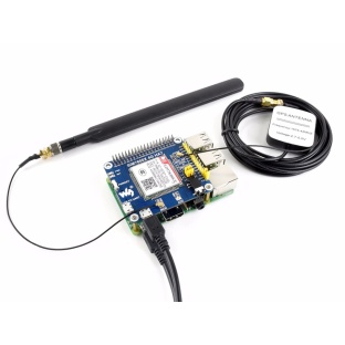 WS 4G / 3G / 2G / GSM / GPRS / GNSS HAT for Raspberry Pi, LTE CAT4