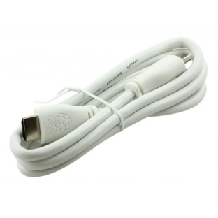 Official Raspberry Pi standard HDMI to mini HDMI Cable 1m White for Zero