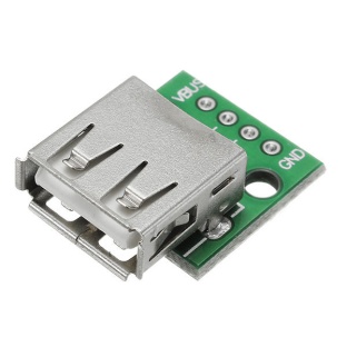 USB 2.0 Female Socket to DIP 2.54mm Pin 4P breakout Board(2 pcs)