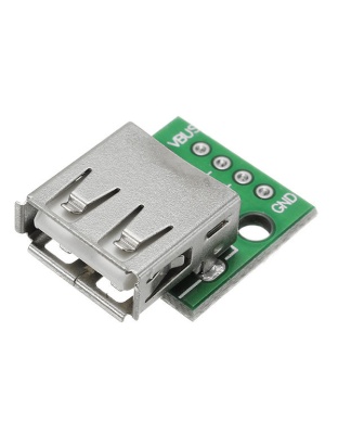 USB 2.0 Female Socket to DIP 2.54mm Pin 4P breakout Board(2 pcs)
