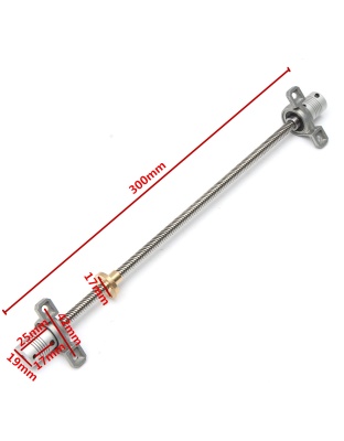 T8 300mm Lead Screw Rod Coupler Bearing Block For Stepper Motor 