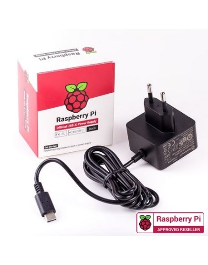 Raspberry Pi4 Official USB-C 15.3W power supply Black 5.1V 3A