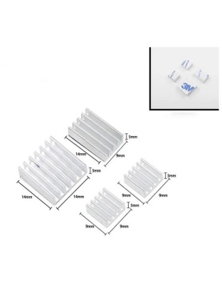 Raspberry Pi 4B Aluminium Heatsink Kit(4)