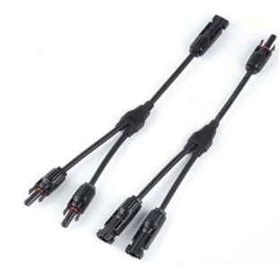 1 Pair MC4 Branch Y Adapter Connectors M/M/F and F/F/M For Solar Panel Cable