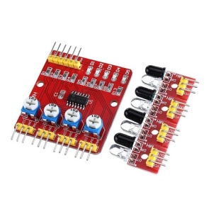 4 Channel Infrared Obstacle Avoidance Sensor Module Red