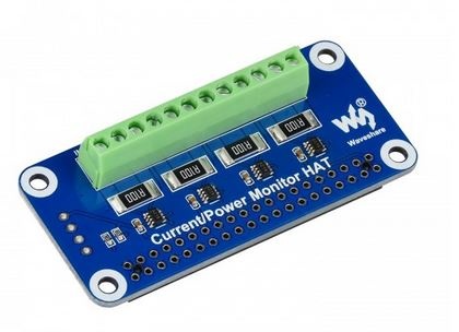 4-ch DC Current/Voltage/Power Monitor HAT for Raspberry Pi, I2C/SMBus