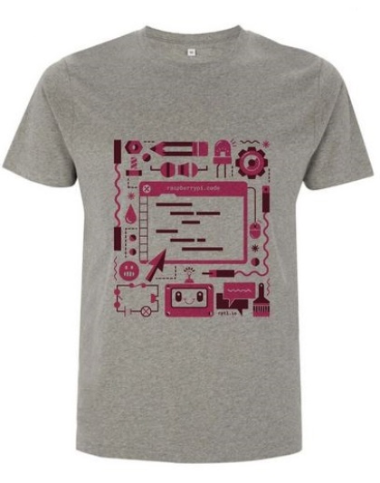 Raspberry Pi Official Colour Code T Shirt Adult Size Large