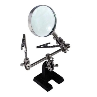 Helping Hand Clamp Tool with Magnifier