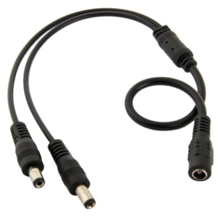 2 Way DC connector splitter 5.5mm x 2.1mm