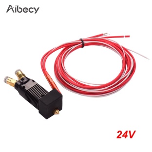 Aibecy 2 in 1 Out Dual Color Metal Hotend Extruder Kit with Cable 0.4mm Brass Nozzle 24V