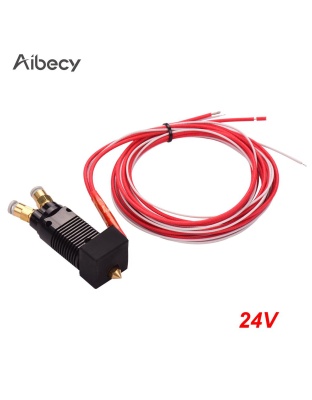 Aibecy 2 in 1 Out Dual Color Metal Hotend Extruder Kit with Cable 0.4mm Brass Nozzle 24V