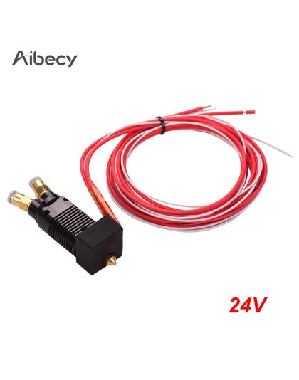 Aibecy 2 in 1 Out Dual Color Metal Hotend Extruder Kit with Cable 0.4mm Brass Nozzle 24V
