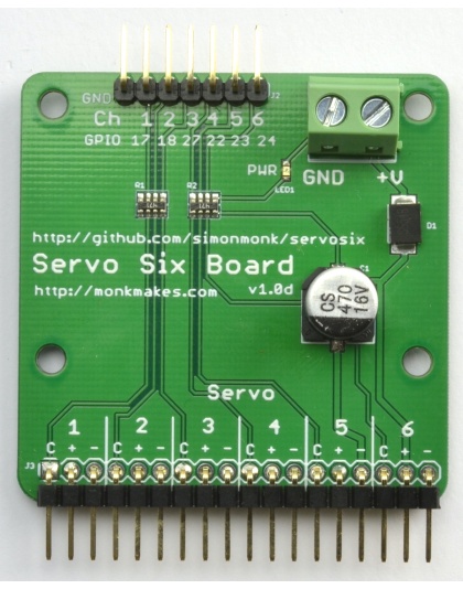 Servosix for Raspberry Pi and Arduino (Board Only)