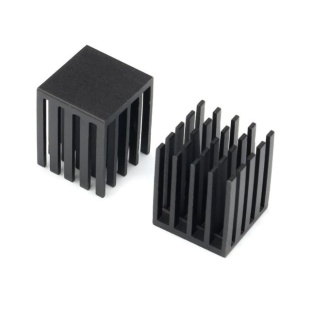 Black Aluminium Heatsink 19mmx19mmx24mm (1unit)