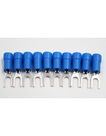 10pack Blue Fork Insulated Lugs Crimp Terminal SV2-4