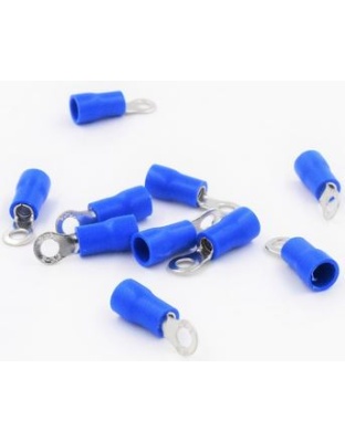 10pack Blue Ring Insulated Lugs Crimp Terminal RV2-4