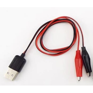 Crocodile Clips with Male USB Connector Test Lead