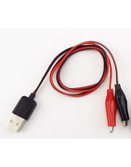 Crocodile Clips with Male USB Connector Test Lead