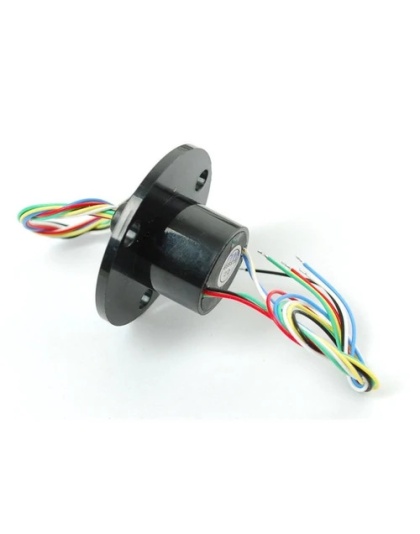 Slip Ring with Flange - 22mm Diameter-6 Wires-Max 240V 2A