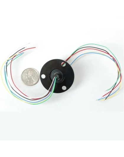 Slip Ring with Flange - 22mm Diameter-6 Wires-Max 240V 2A