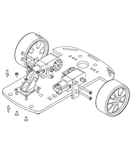 2WD Robot Car Chassis Kit single