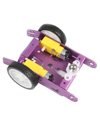 Aluminum 2WD TT Robot/Motor Chassis - Purple