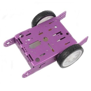 Aluminum 2WD TT Robot/Motor Chassis - Purple