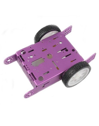 Aluminum 2WD TT Robot/Motor Chassis - Purple