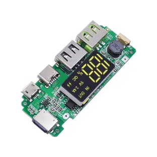 Dual USB 5V 2.4A Type-C LED USB Mobile Power Bank 18650 Charging Module