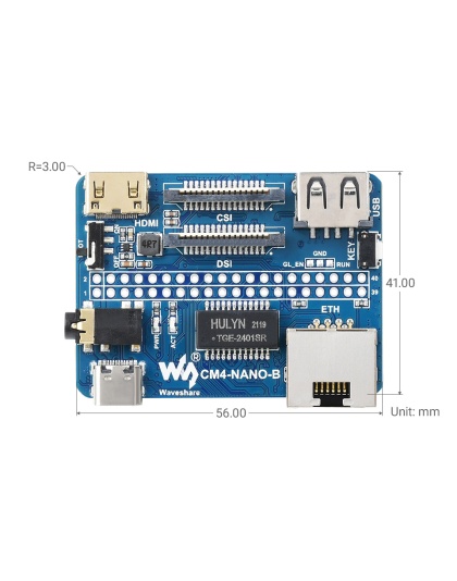 Nano Base Board (B) for Raspberry Pi Compute Module 4