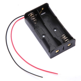 DIY DC 7.4V 2 Slot 18650 Battery Holder Battery Box With 2 Leads ROHS Certification 