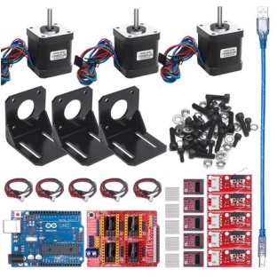 3d Printer CNC Kit, UNO R3, RAMPS 1.4, Mechanical Switch Endstop, DRV8825 Motor Driver, Nema 17 motor